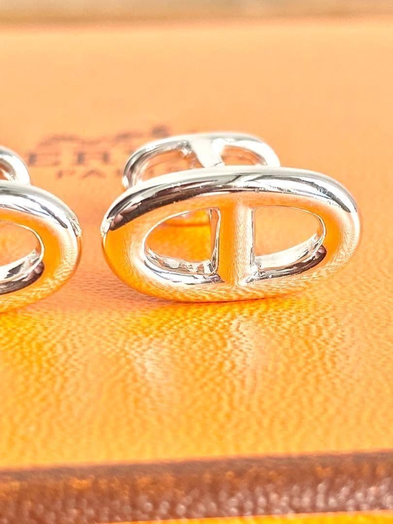 HERMES エルメス 925シルバー シェーヌダンクル カフリンクス カフス