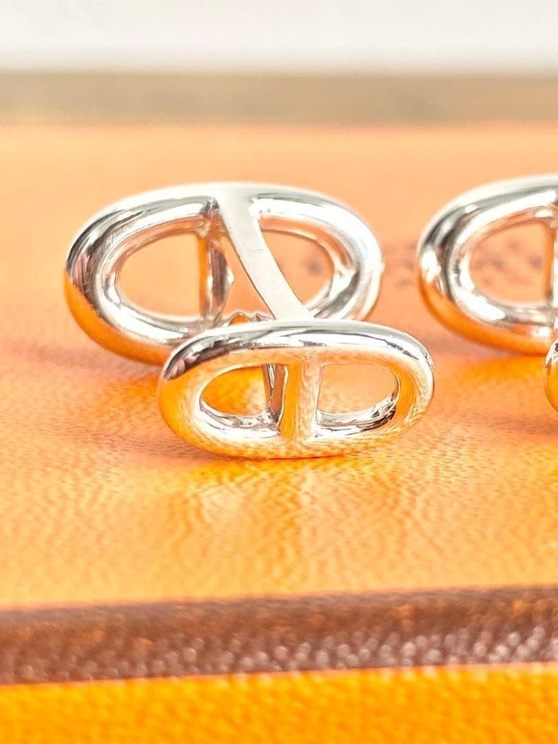 HERMES エルメス 925シルバー シェーヌダンクル カフリンクス カフス