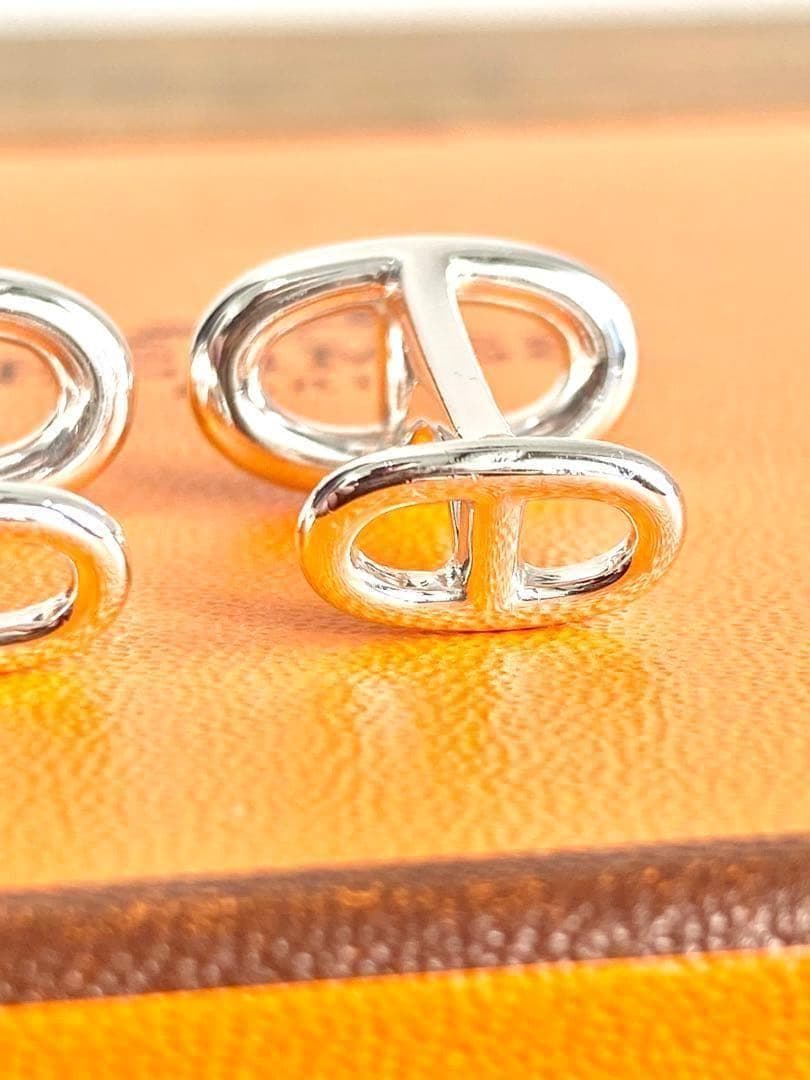 HERMES エルメス 925シルバー シェーヌダンクル カフリンクス カフス