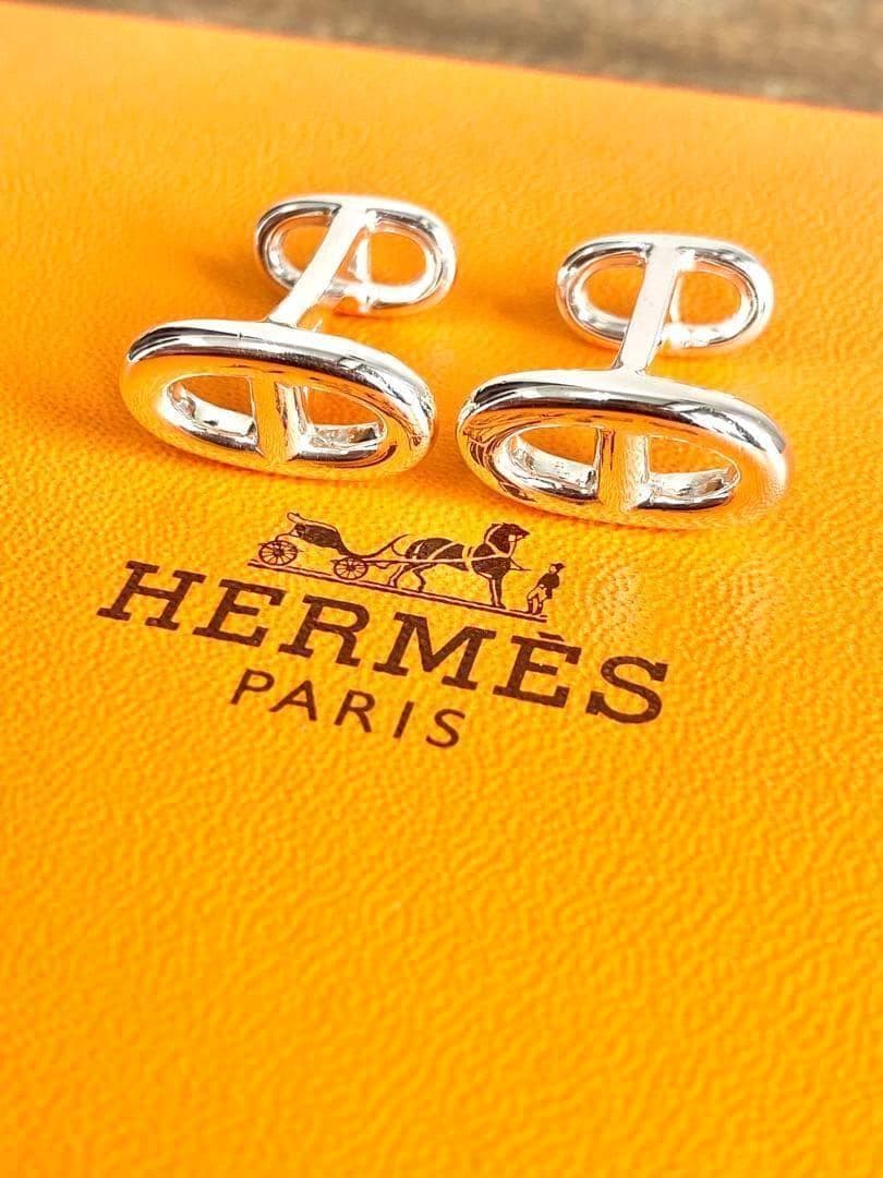 HERMES エルメス 925シルバー シェーヌダンクル カフリンクス カフス