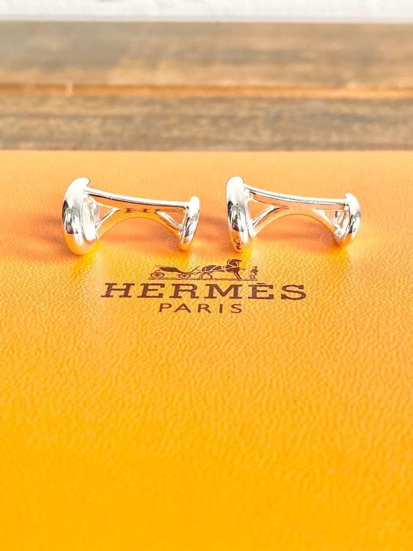 HERMES エルメス 925シルバー シェーヌダンクル カフリンクス カフス