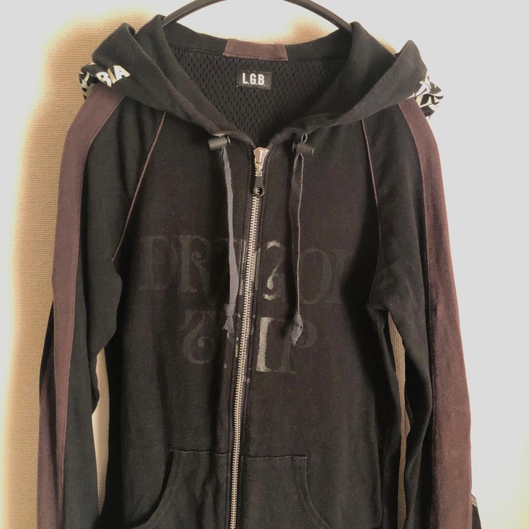 LGB黒パーカー　レディースsize1