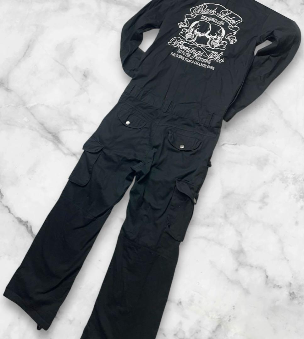 美品✨　BERNINGS-SHO ツナギ スカル刺繍 オールインワン　Lサイズ