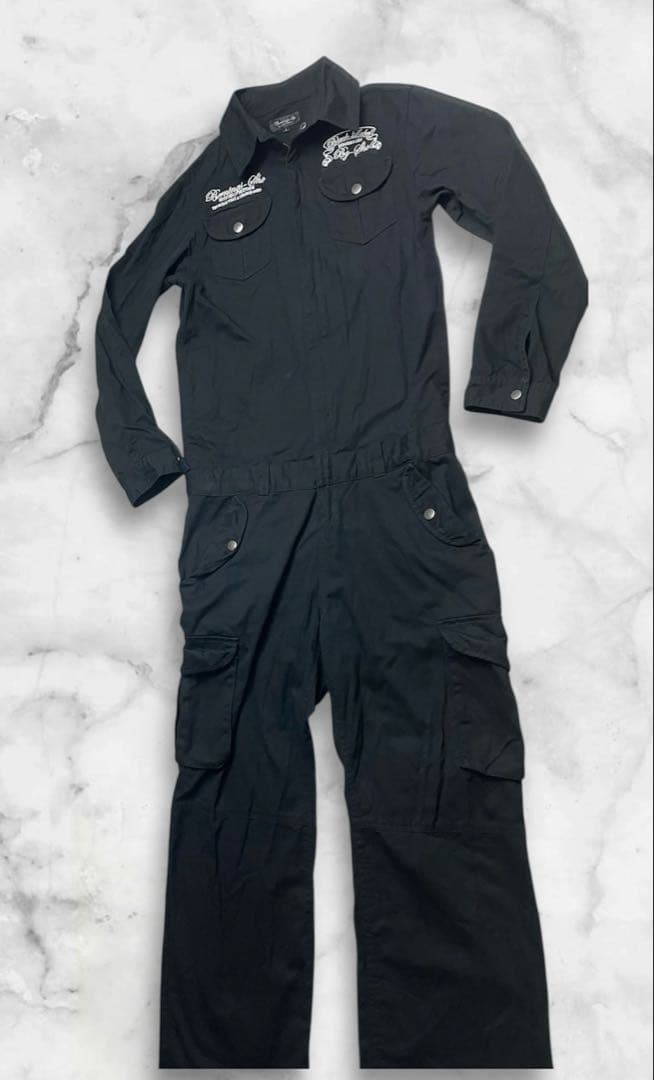 美品✨　BERNINGS-SHO ツナギ スカル刺繍 オールインワン　Lサイズ