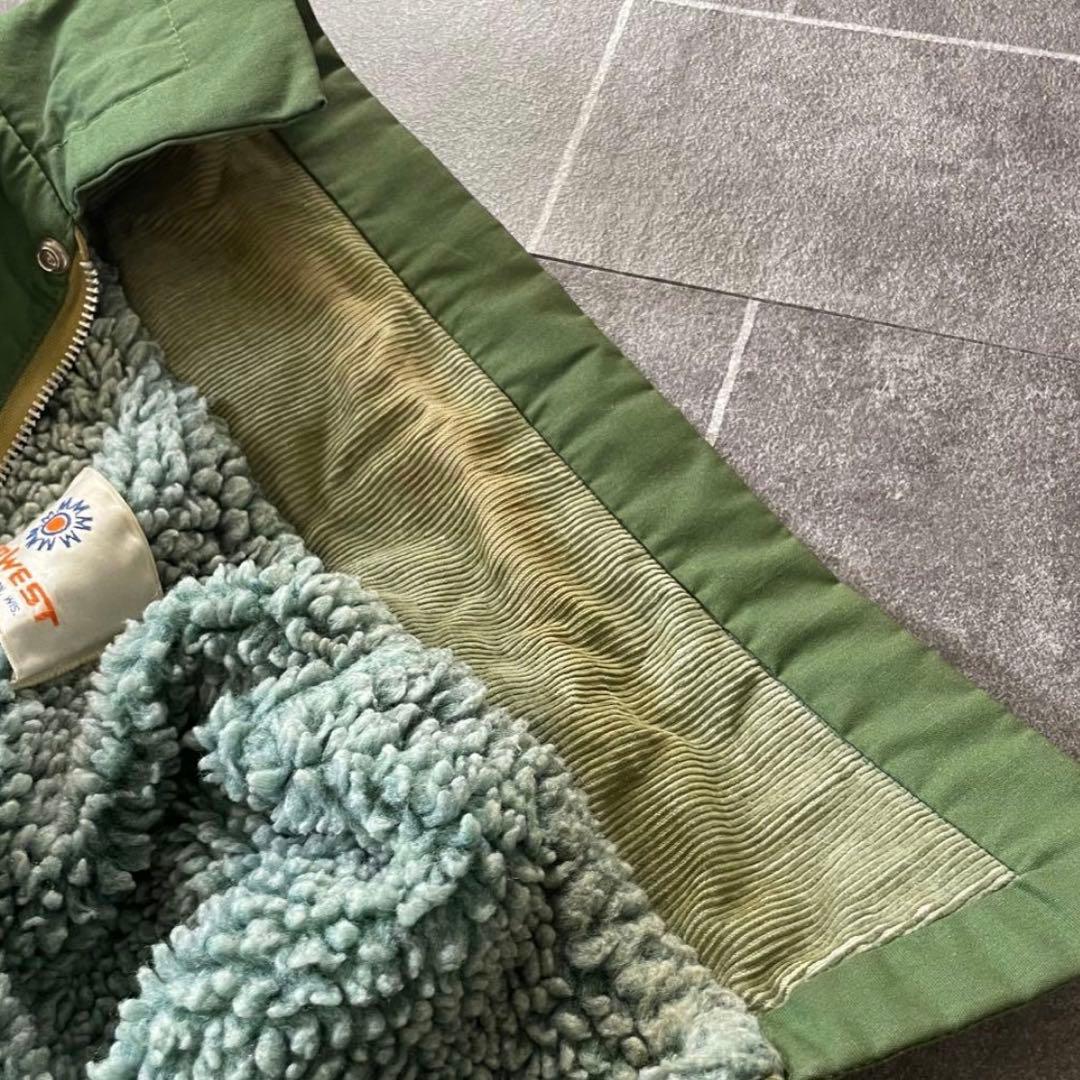 70-80's vintage 古着 裏ボア ミリタリージャケット カーキ