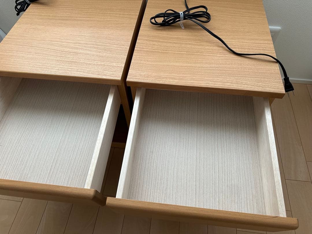 ⭐︎美品⭐︎ナチュラルウッド サイドテーブル 2個セット　日本製