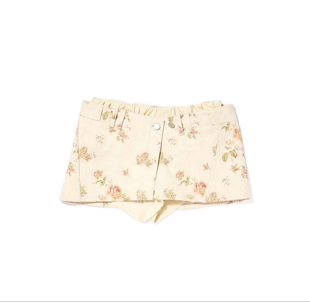 スカート OPEN YY FLORAL LAYERED MINISKIRT