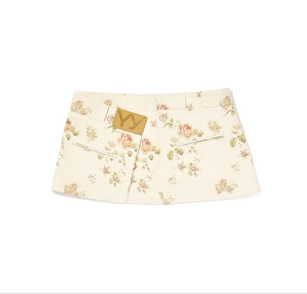 スカート OPEN YY FLORAL LAYERED MINISKIRT