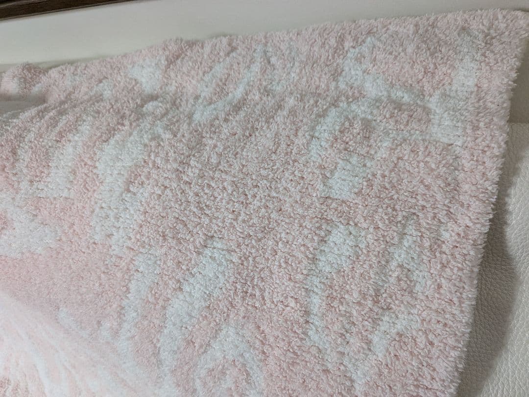 【美品】カシウェア★ブランケット★ピンク✕ホワイト