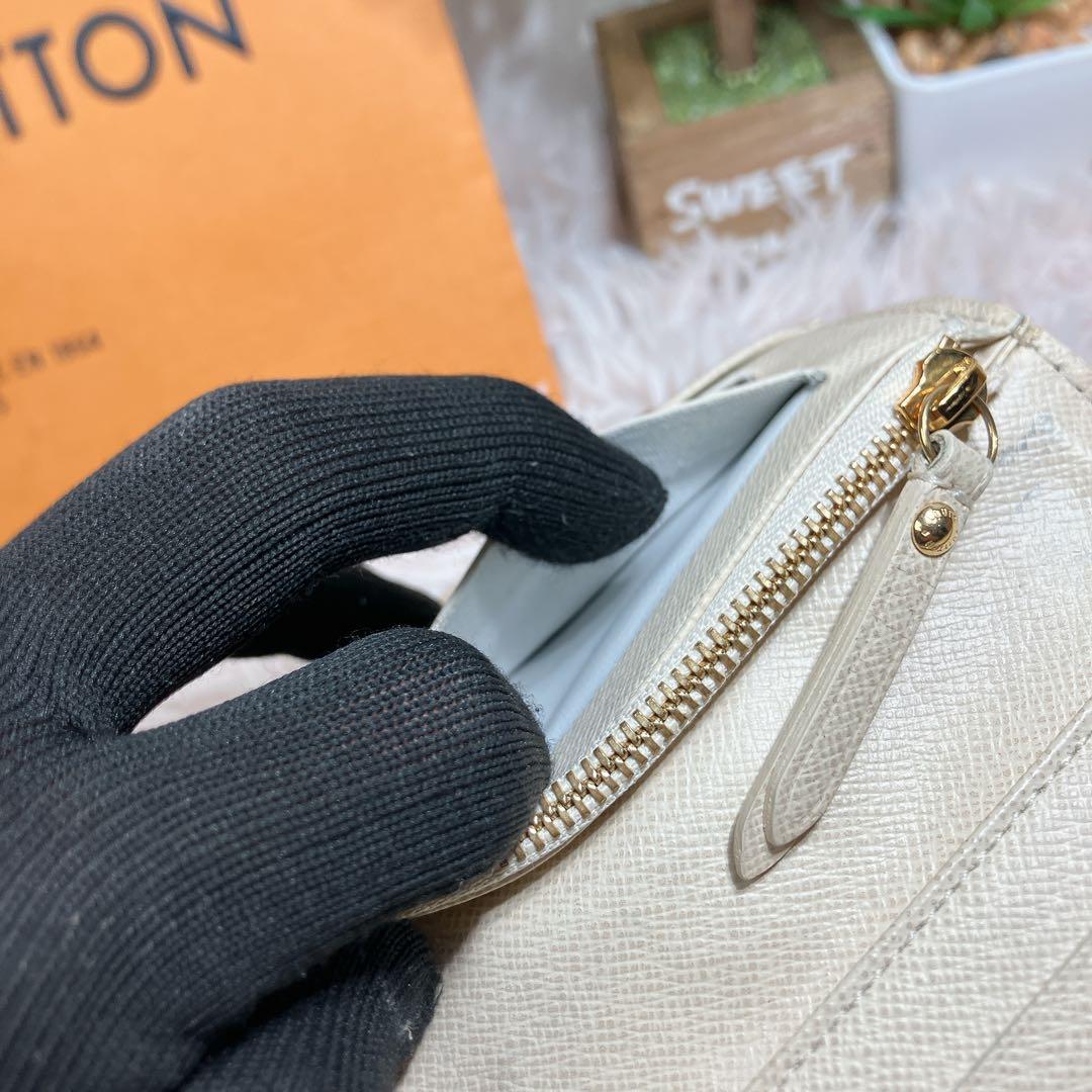 極美品 ルイヴィトン ダミエ アズール ポルトフォイユ アンソリット 長財布