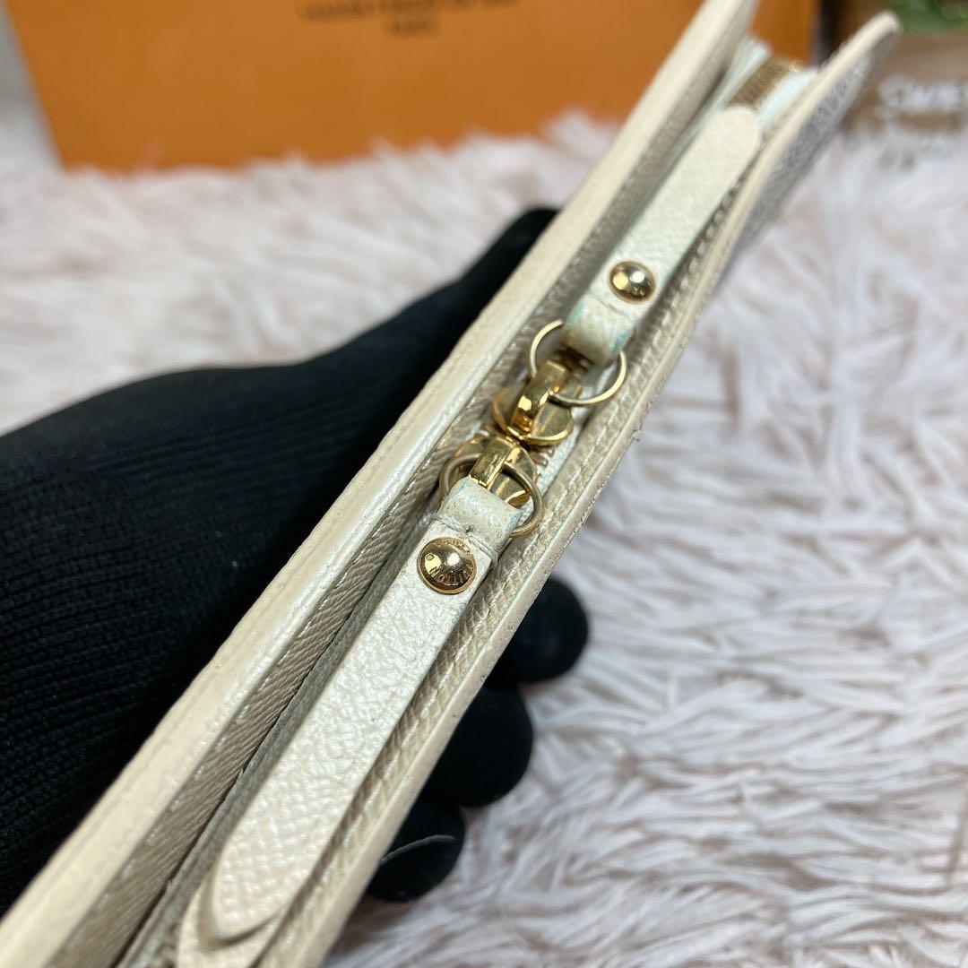 極美品 ルイヴィトン ダミエ アズール ポルトフォイユ アンソリット 長財布