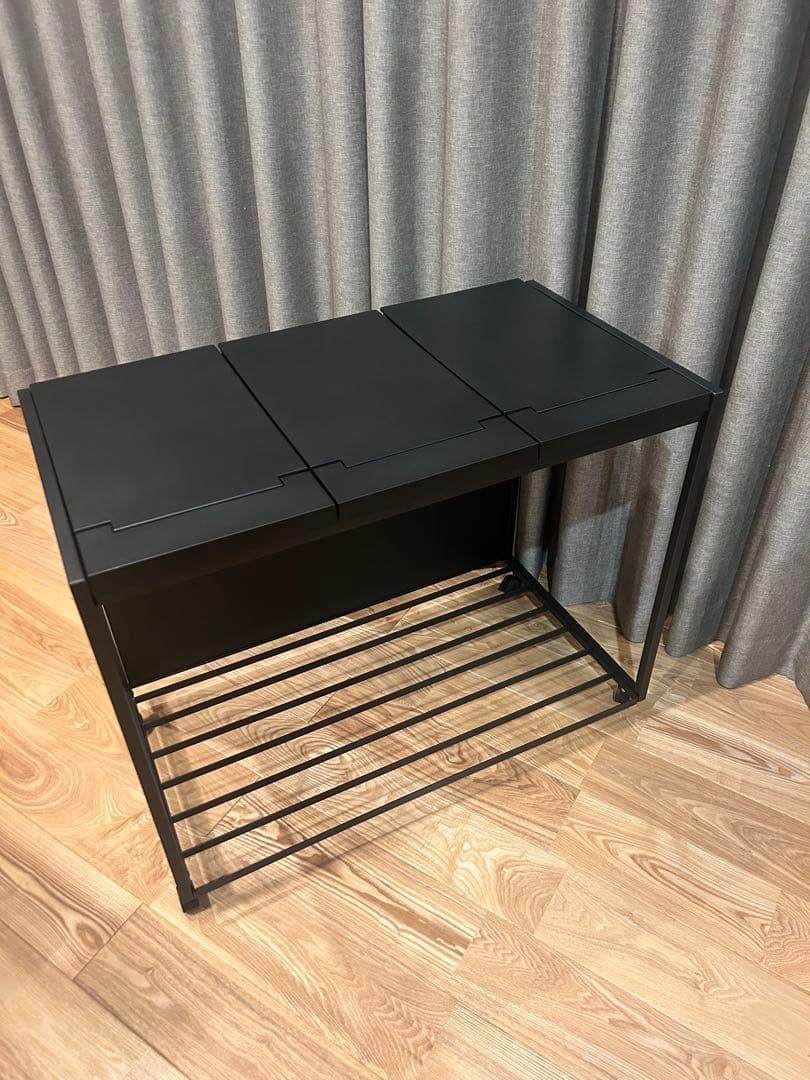 山崎実業(Yamazaki) 蓋付き 目隠し 3分別 ダストワゴン 45L