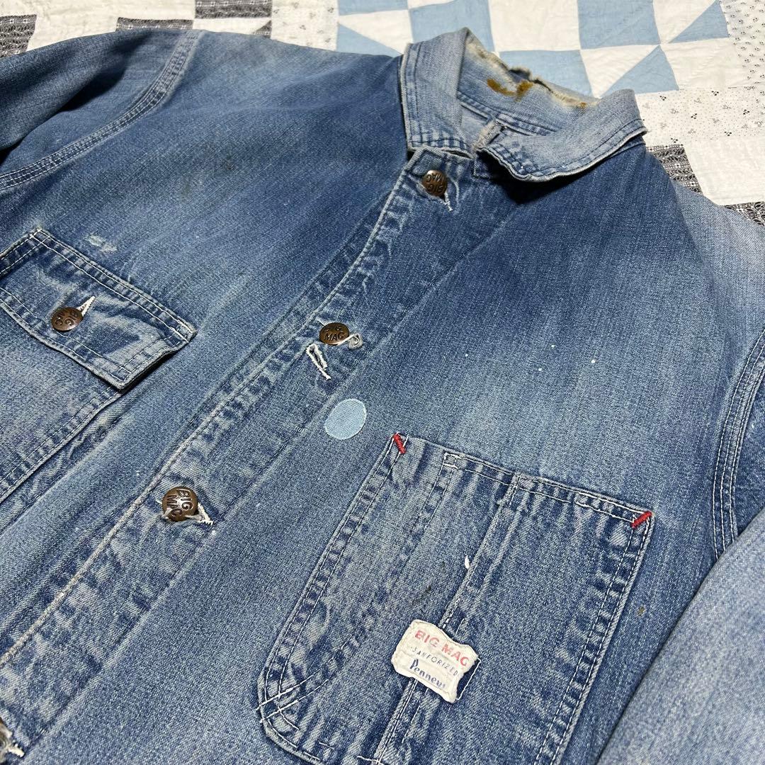 コーヒー 60s BIG MAC DENIM COVERALL 40相当