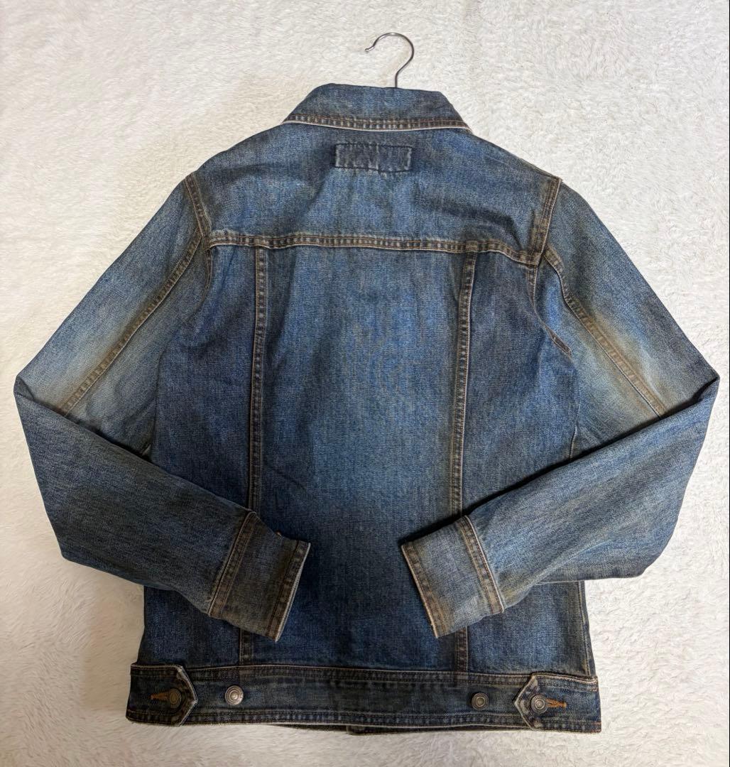 y2k shellac ヴィンテージ加工デニムジャケット　ダークインディゴ