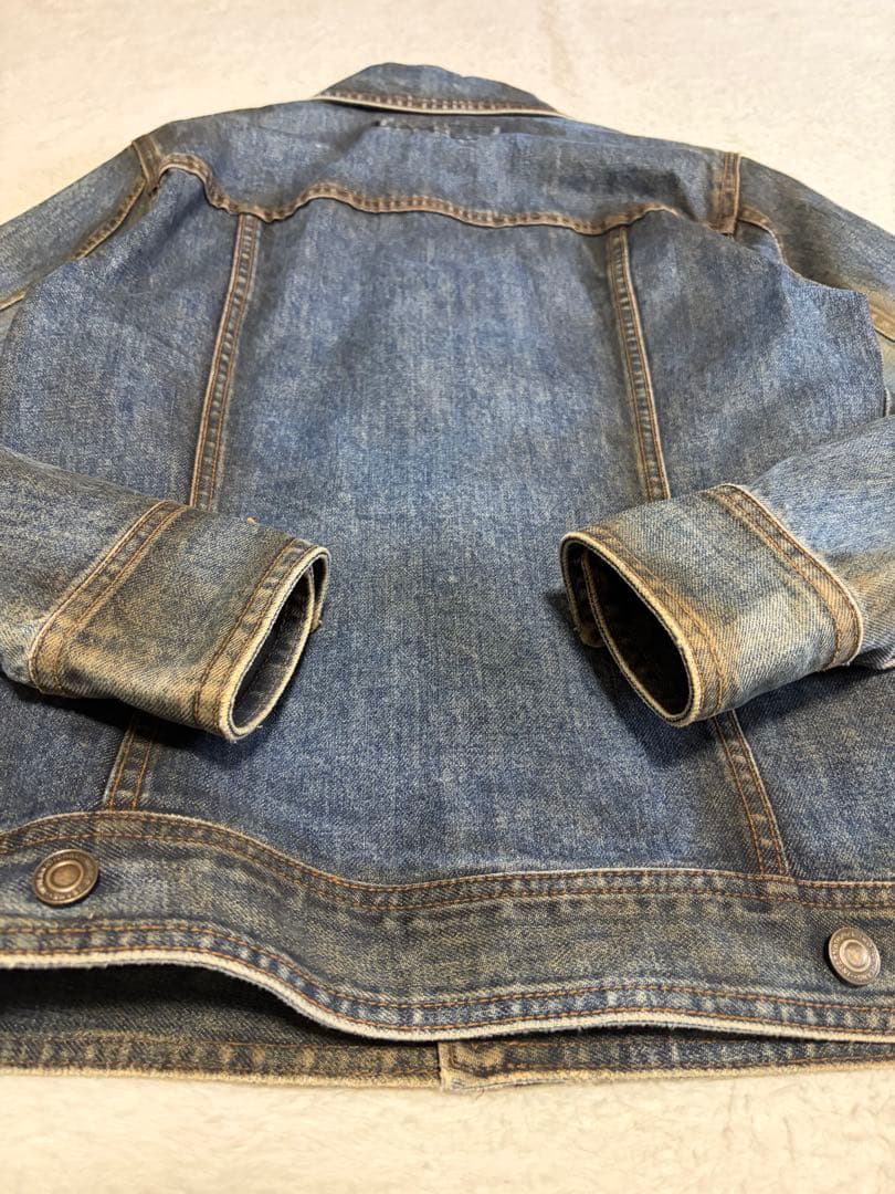 y2k shellac ヴィンテージ加工デニムジャケット　ダークインディゴ