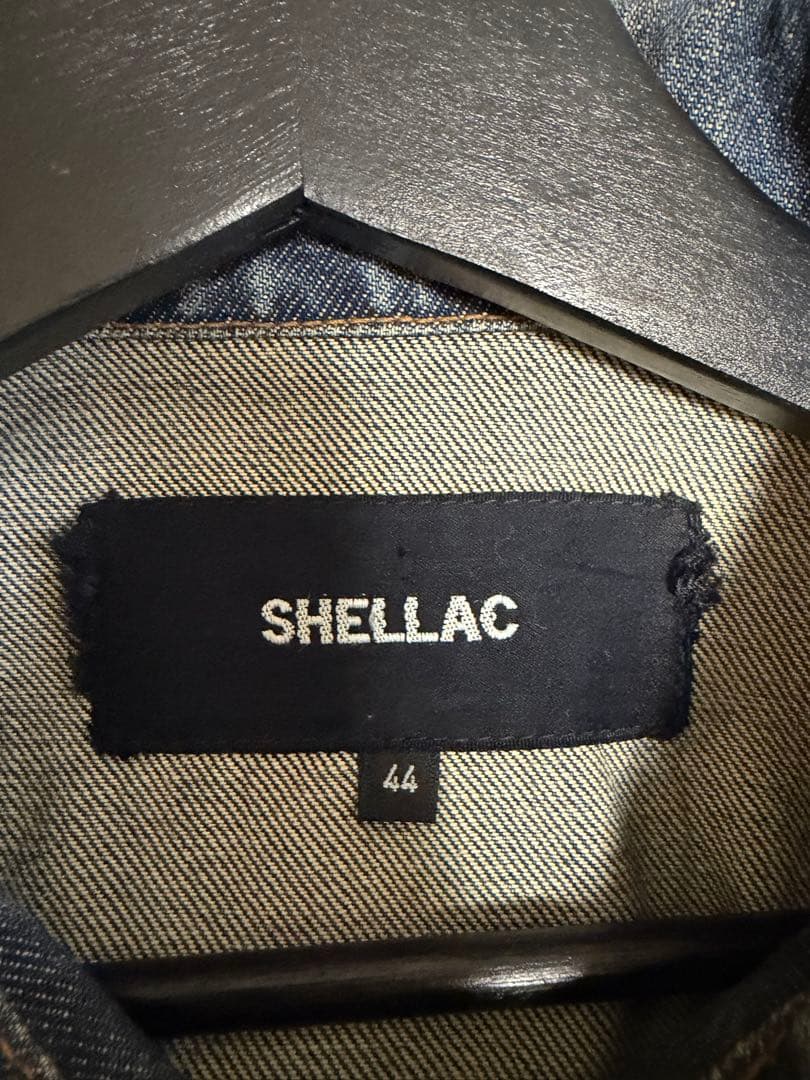 y2k shellac ヴィンテージ加工デニムジャケット　ダークインディゴ