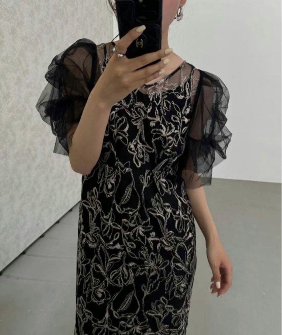 【お値下げ】LERURE Fluffy sleeve pencil dress