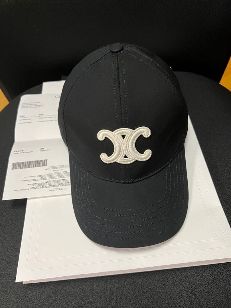 『美品』 セリーヌ CELINE ロゴキャップ　Lサイズ