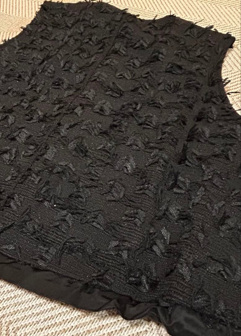 Vin カットジャガードダブルジップジレ ブラック　ヤマダヤ　スコットクラブ