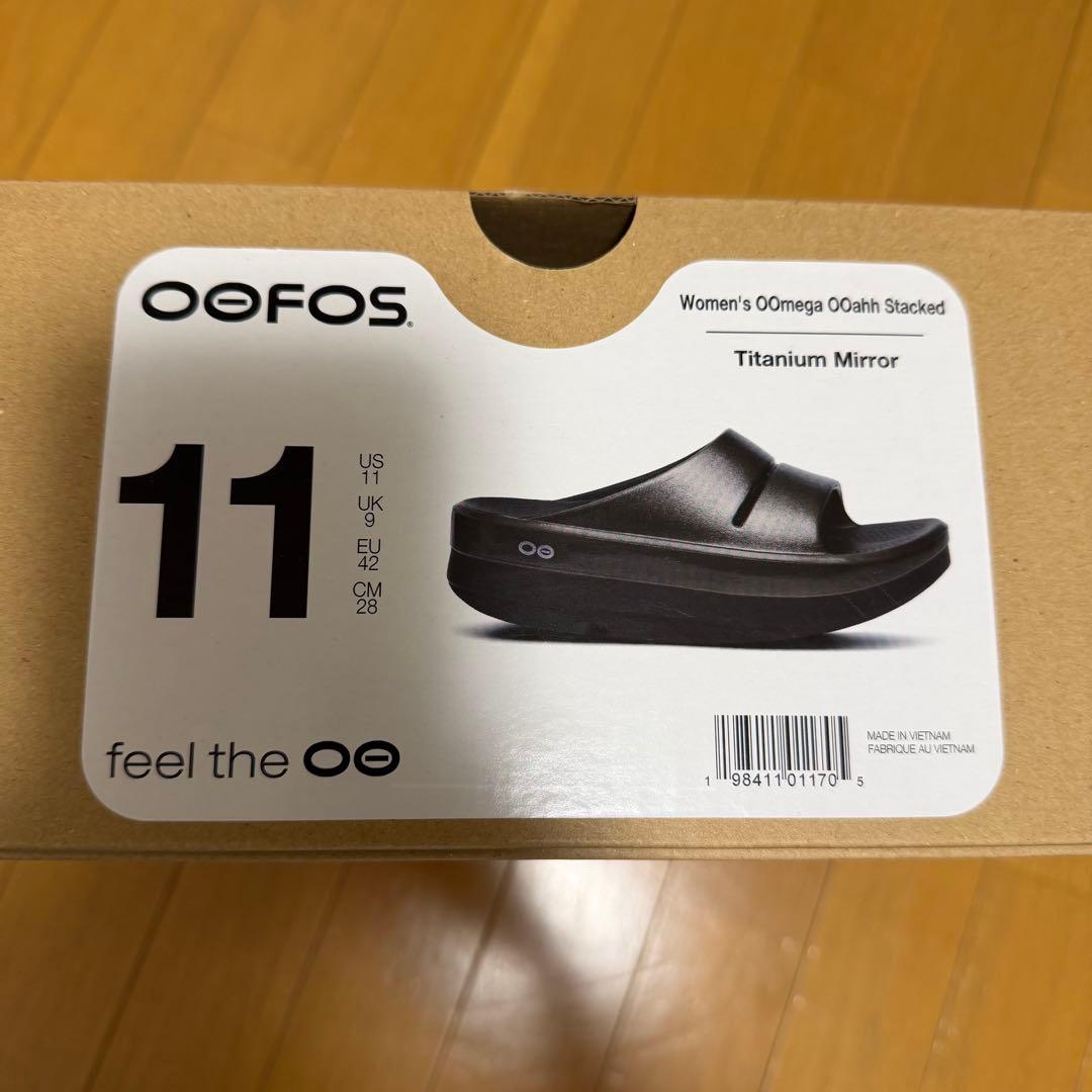 OOFOS ブラック コンフォートサンダル 11(28cm)