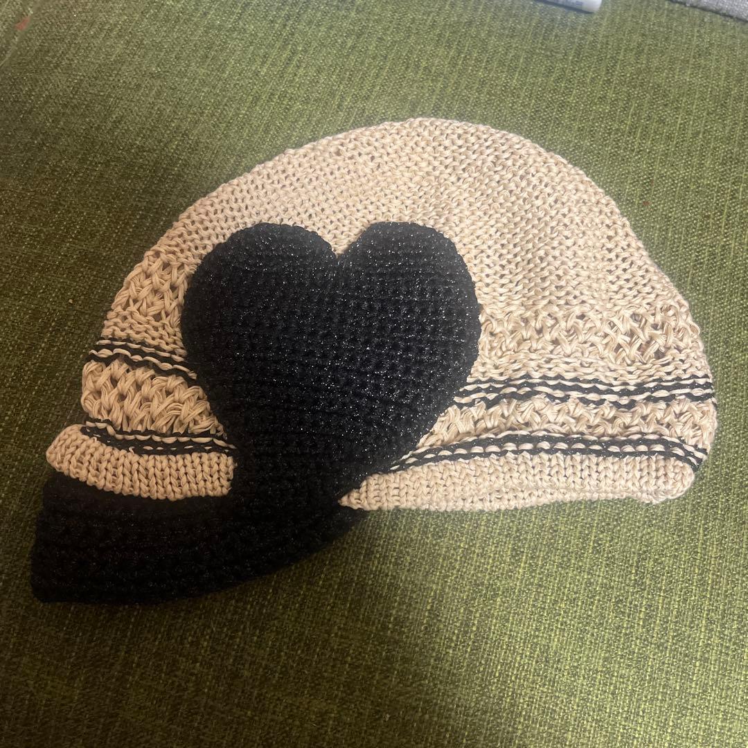 ヴィヴィアンウエストウッド ハート柄 帽子 ヴィンテージ