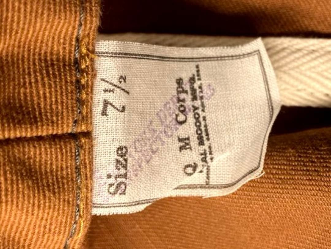 リアルマッコイズ　アーミーハット　ブラウンミリタリーハット　美品　7 1/2