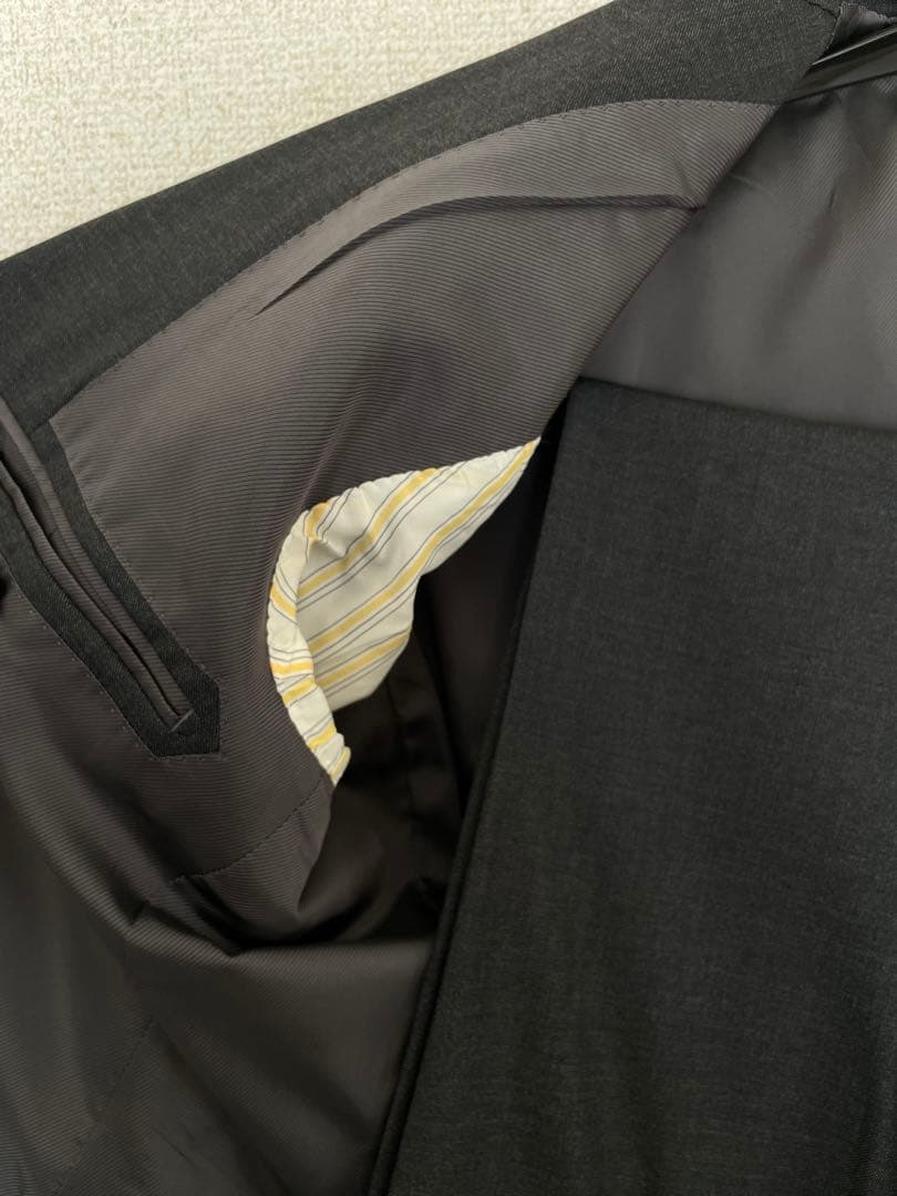 ビームスF チャコール ビジネススーツ クリーニング済 サイズ46