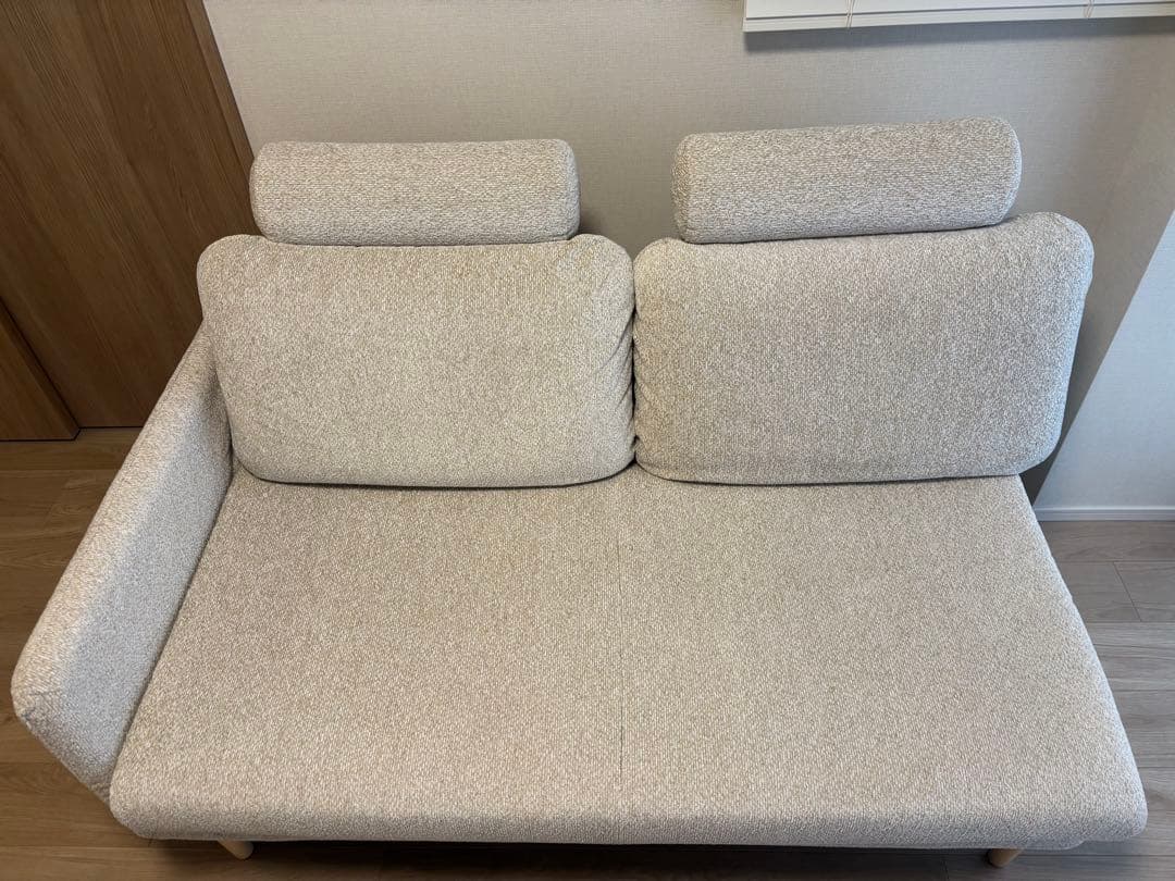 KEYUKA 2人掛けソファ　ベージュファブリック