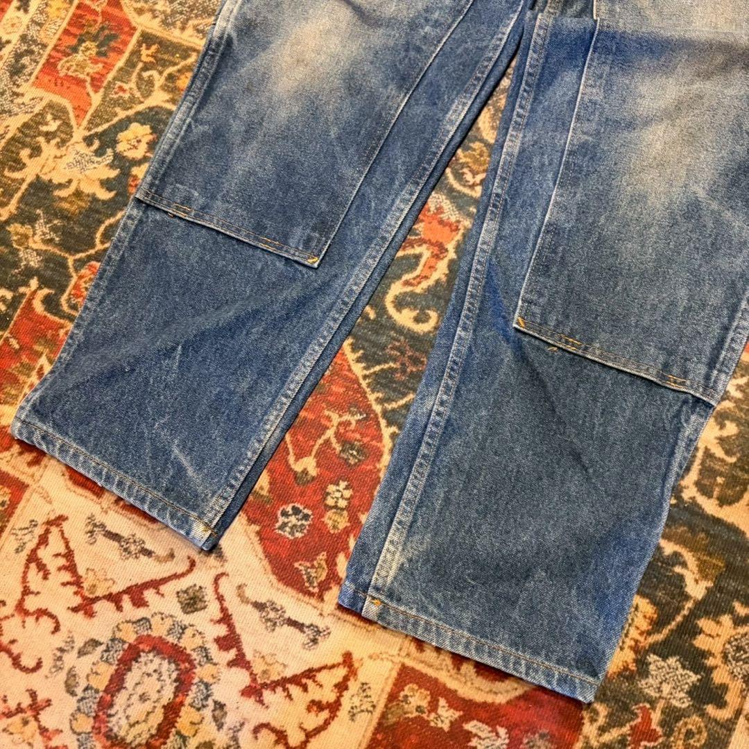 90s USA製 PRSN BLU デニムパンツ ペインターパンツ ダブルニー