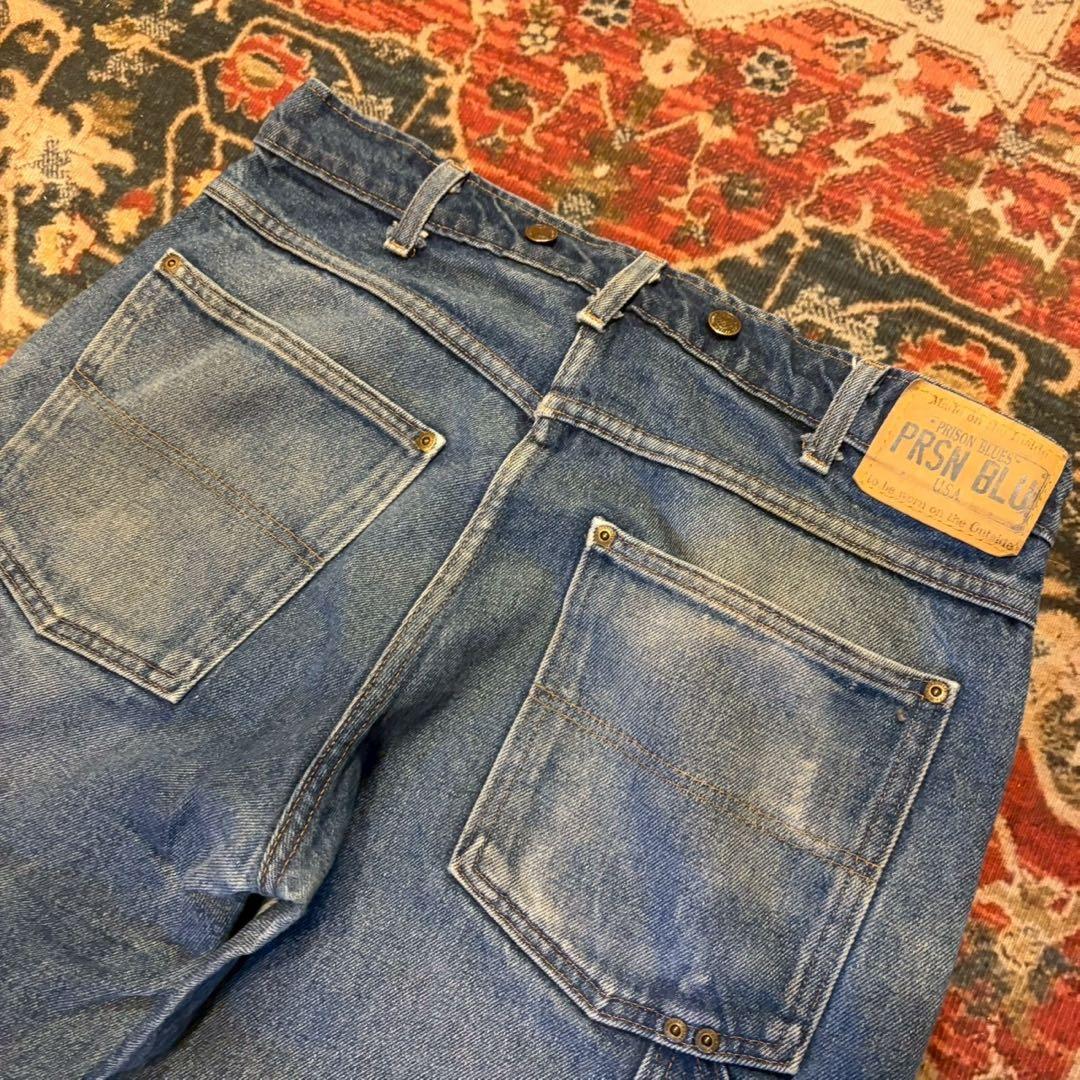90s USA製 PRSN BLU デニムパンツ ペインターパンツ ダブルニー