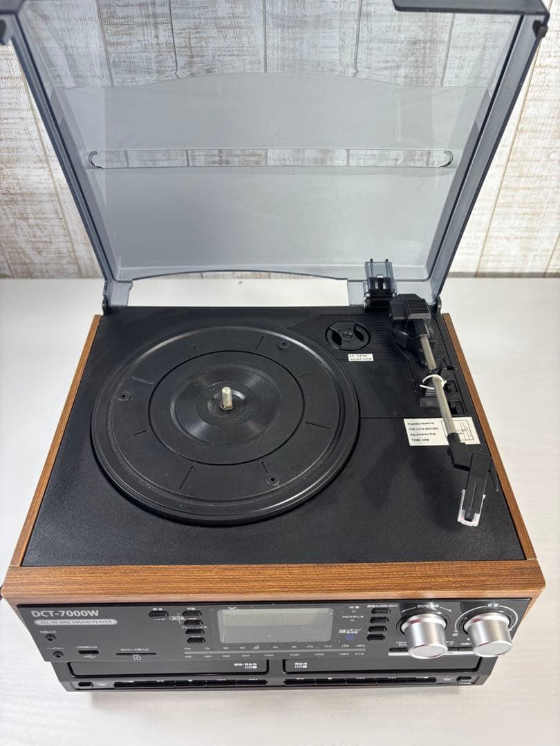 【美品】ダブルCD 録音機能付 マルチレコードプレーヤー DCT-7000W