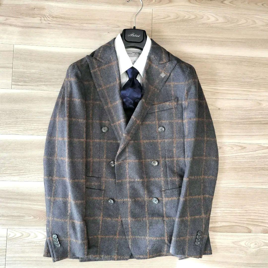 TAGLIATORE 46 ダブルブレスト ジャケット　グレー　チェック