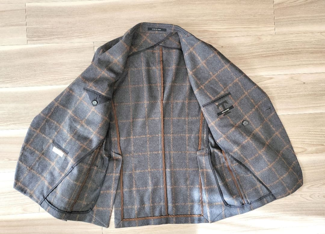 TAGLIATORE 46 ダブルブレスト ジャケット　グレー　チェック