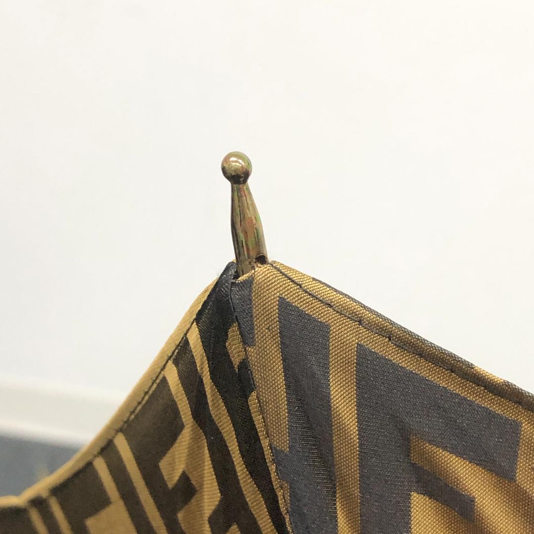 【未使用保管品】1E142/フェンディ/雨傘/ズッカ柄/FF/黒/茶/オールド