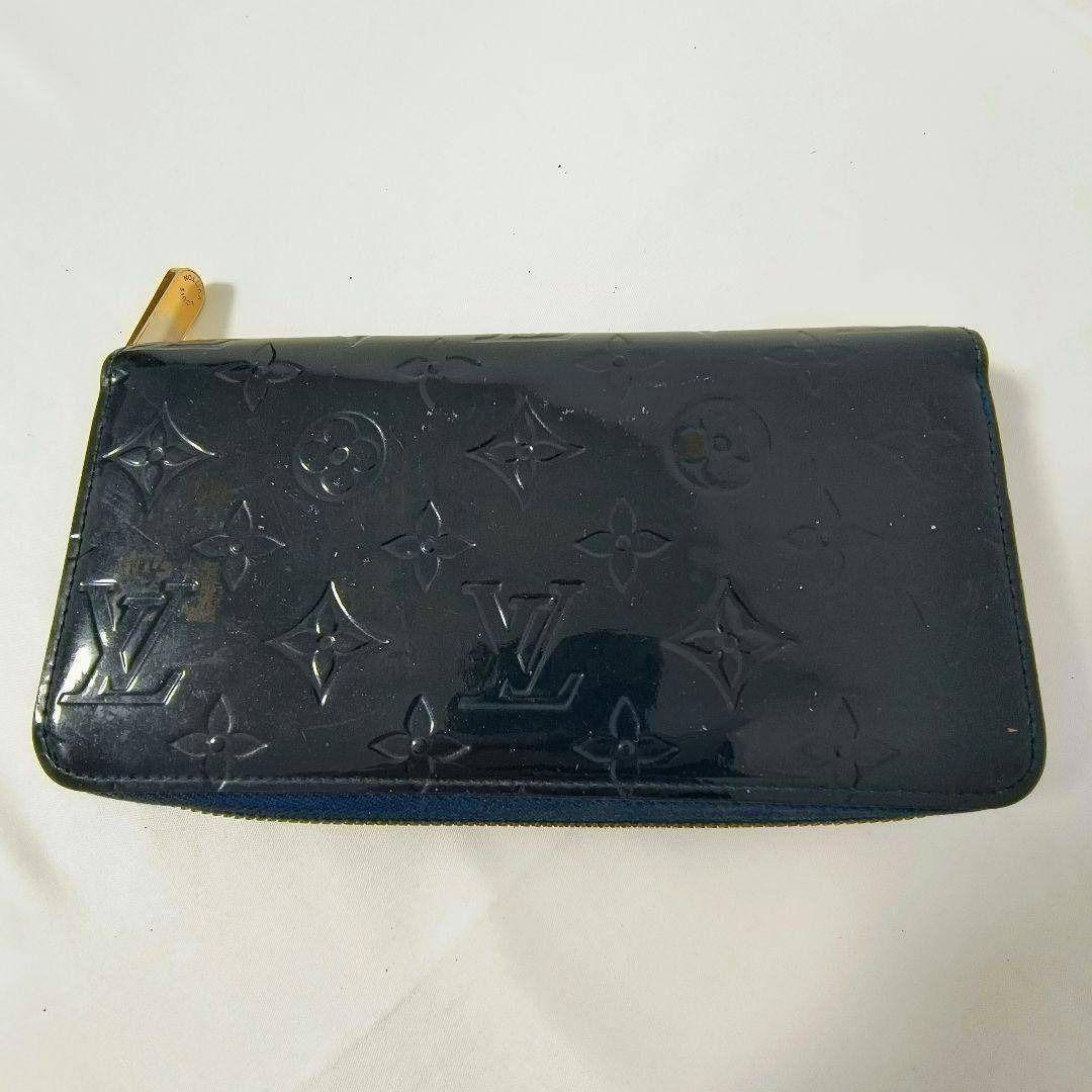 LOUIS VUITTON ヴェルニ ジッピーウォレット ラウンド ネイビー