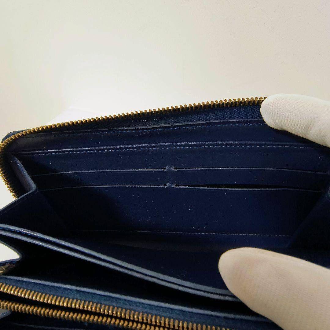 LOUIS VUITTON ヴェルニ ジッピーウォレット ラウンド ネイビー