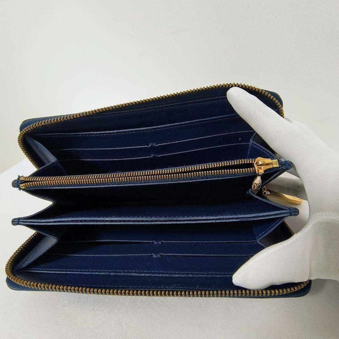 LOUIS VUITTON ヴェルニ ジッピーウォレット ラウンド ネイビー