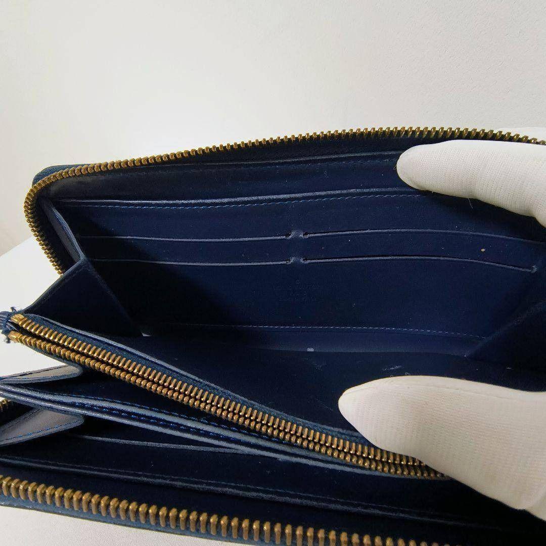 LOUIS VUITTON ヴェルニ ジッピーウォレット ラウンド ネイビー
