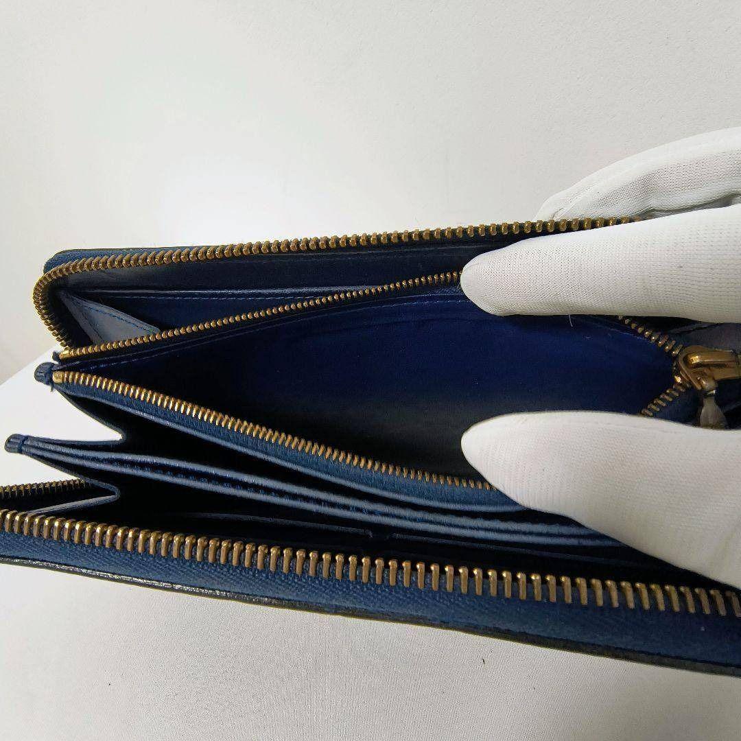 LOUIS VUITTON ヴェルニ ジッピーウォレット ラウンド ネイビー