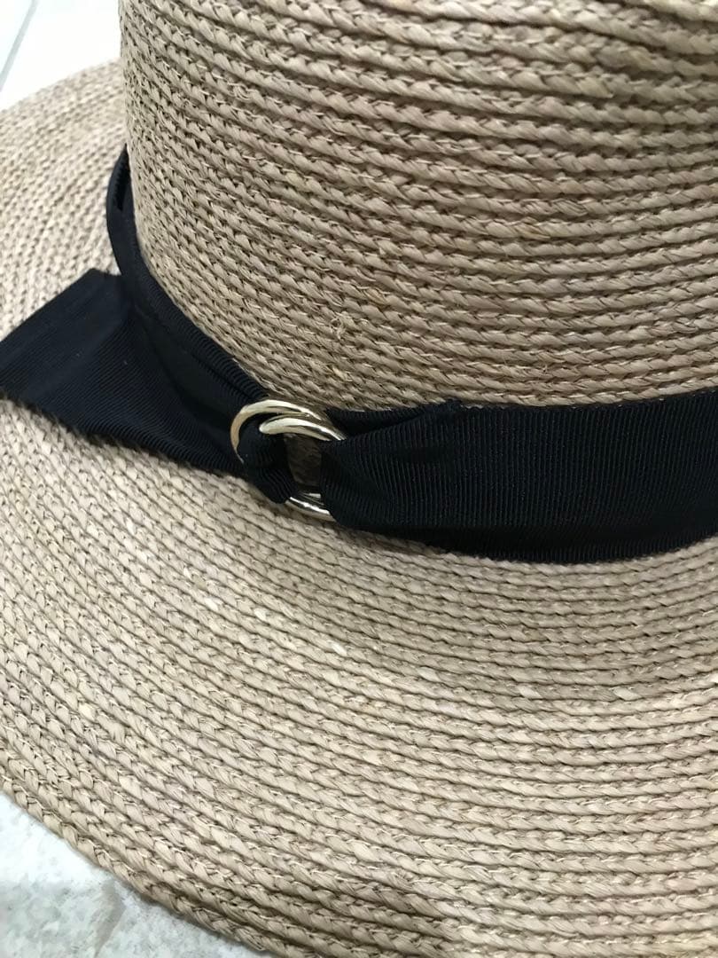 新品　ヘレンカミンスキー ラフィアハット Plath リボンブラック