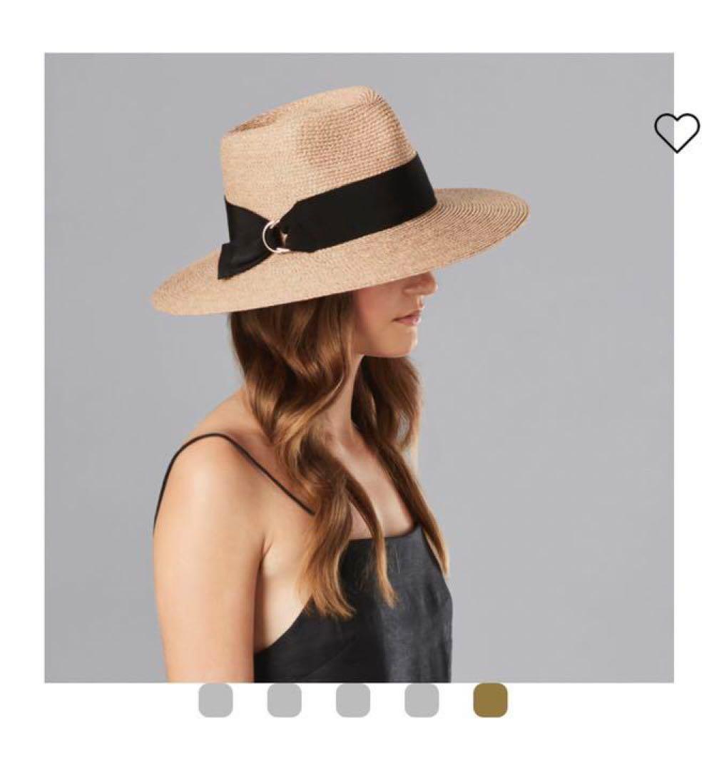 新品　ヘレンカミンスキー ラフィアハット Plath リボンブラック