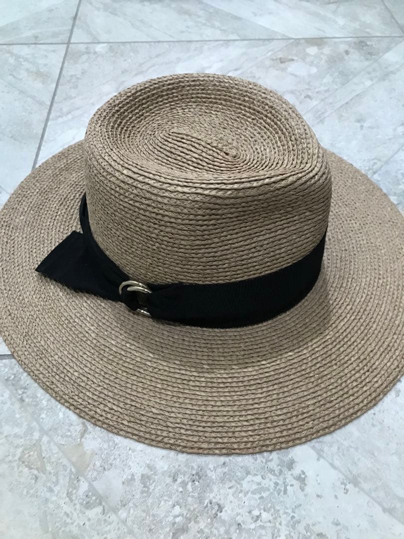 新品　ヘレンカミンスキー ラフィアハット Plath リボンブラック