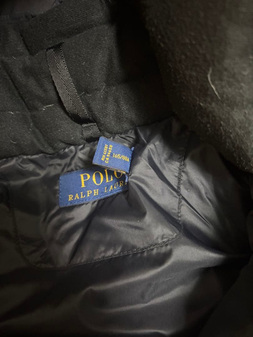 。*様 Polo Ralph Lauren フード付きダウンベスト XS ブラッ