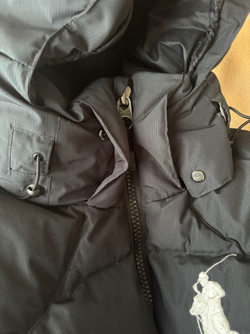 。*様 Polo Ralph Lauren フード付きダウンベスト XS ブラッ