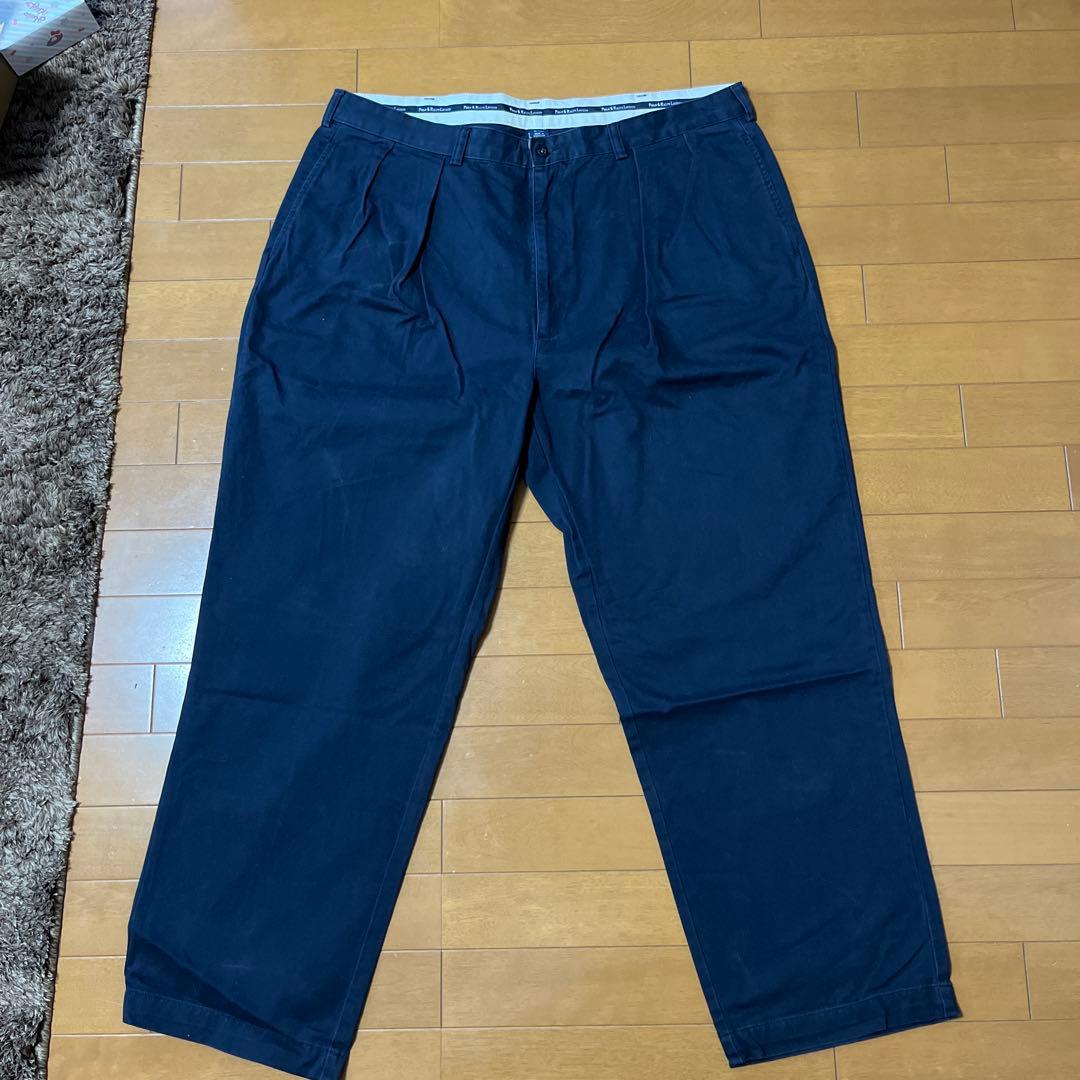 90's 00's ポロラルフローレンチノパンツ紺ネイビーポロチノチノパン