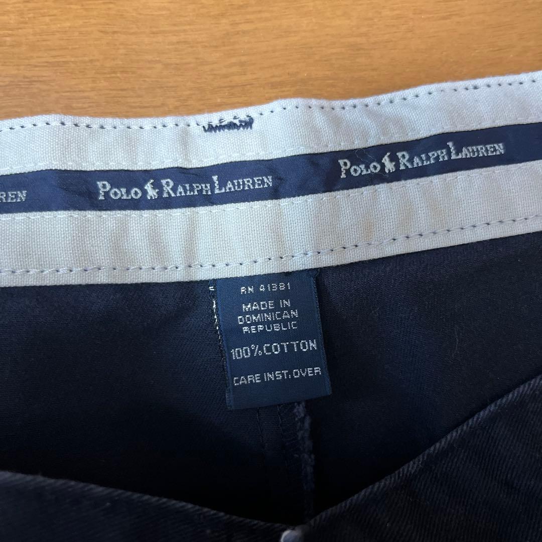90's 00's ポロラルフローレンチノパンツ紺ネイビーポロチノチノパン