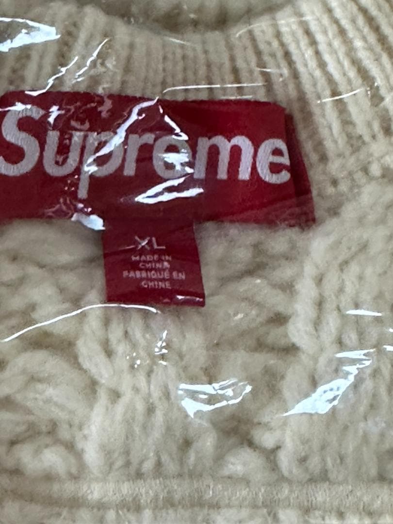 Supreme Appliqué Cable Knit Sweater XL