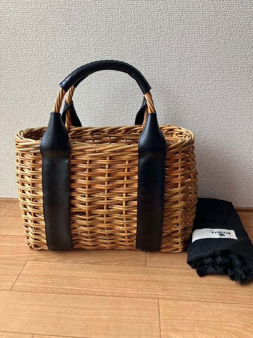 FleaStoreVegetal　フリーストアベジタル　かごバッグ　黒