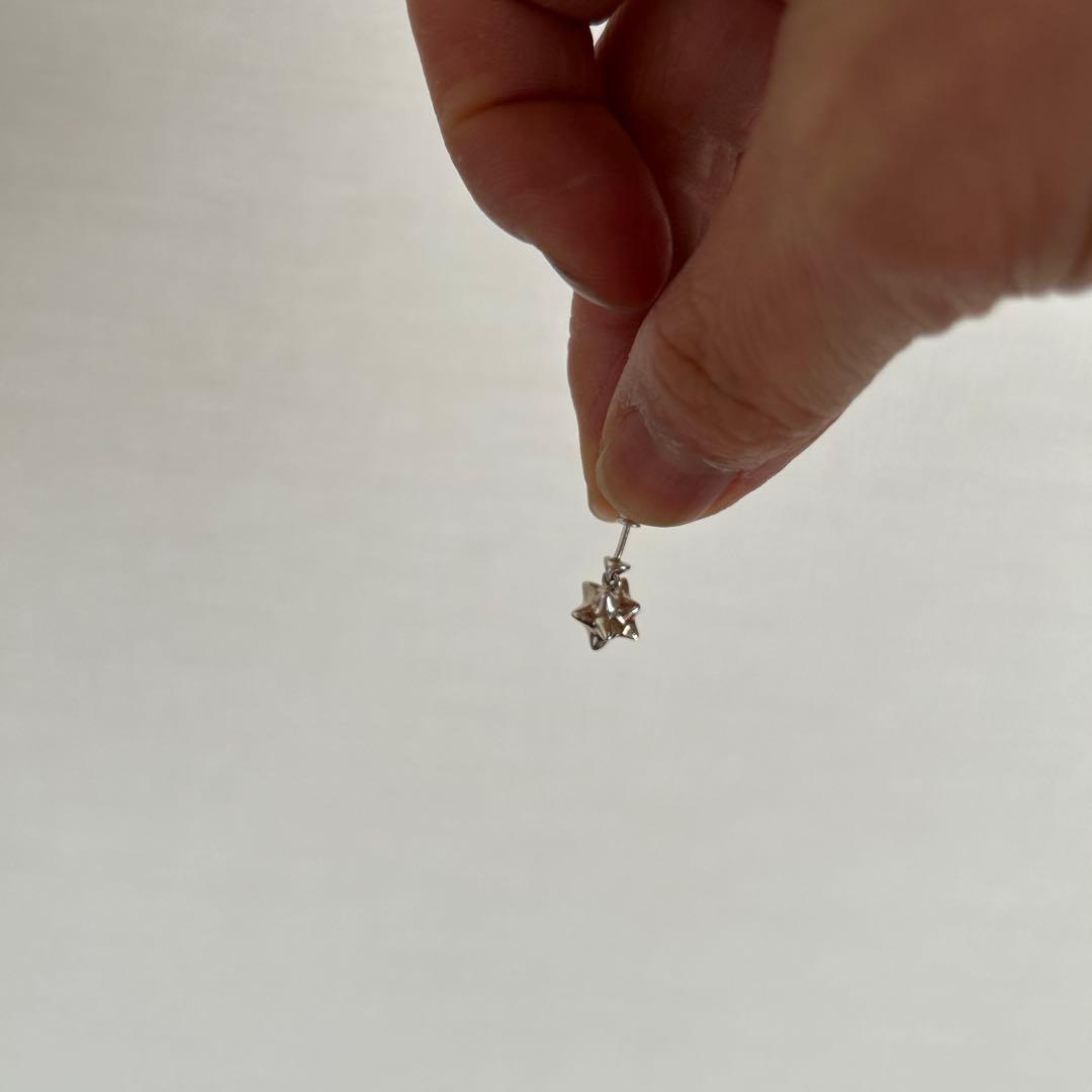 e.m. シルバー 星型チャーム 片耳用ピアス