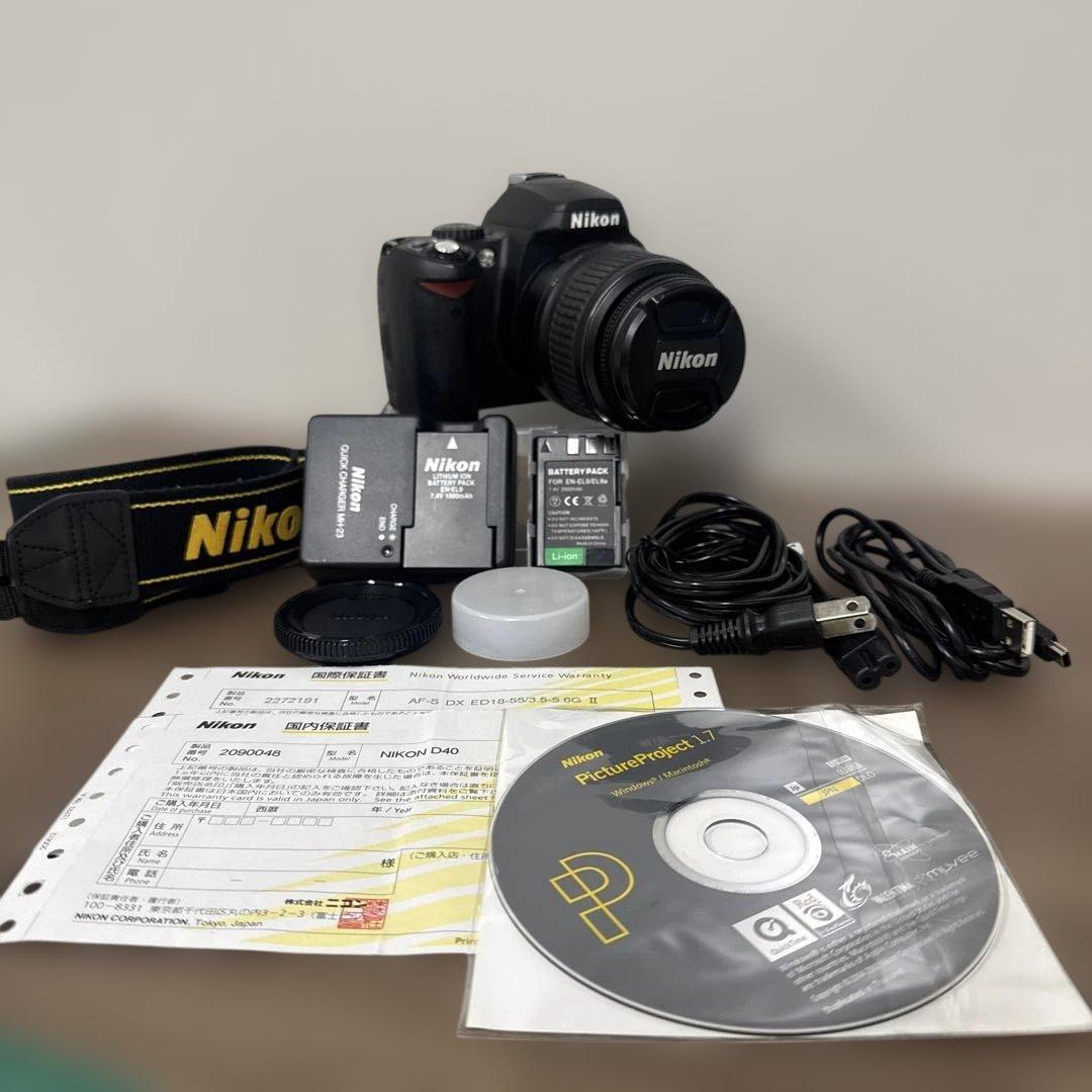 【動作確認済】NikonD40＋AF-S NIKKOR18-55mmレンズセット